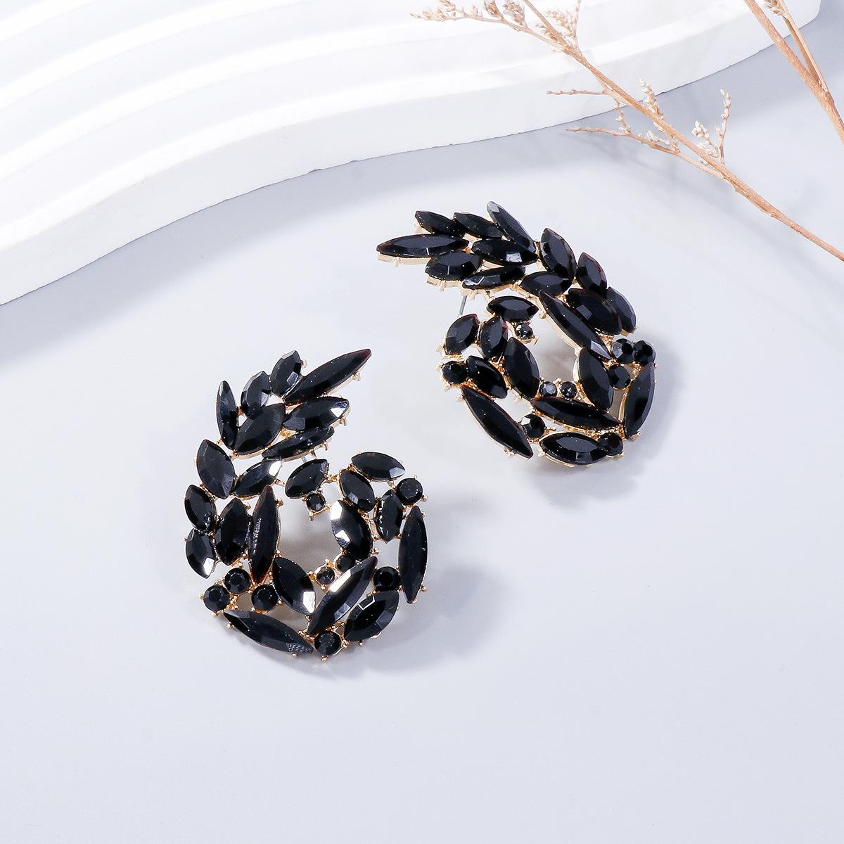 

Pinkdudu модные красочные преувеличенные серьги-капли со стразами, новые висячие серьги с цветами в стиле бохо для женщин, ювелирные изделия, подарки PD1836 чёрный