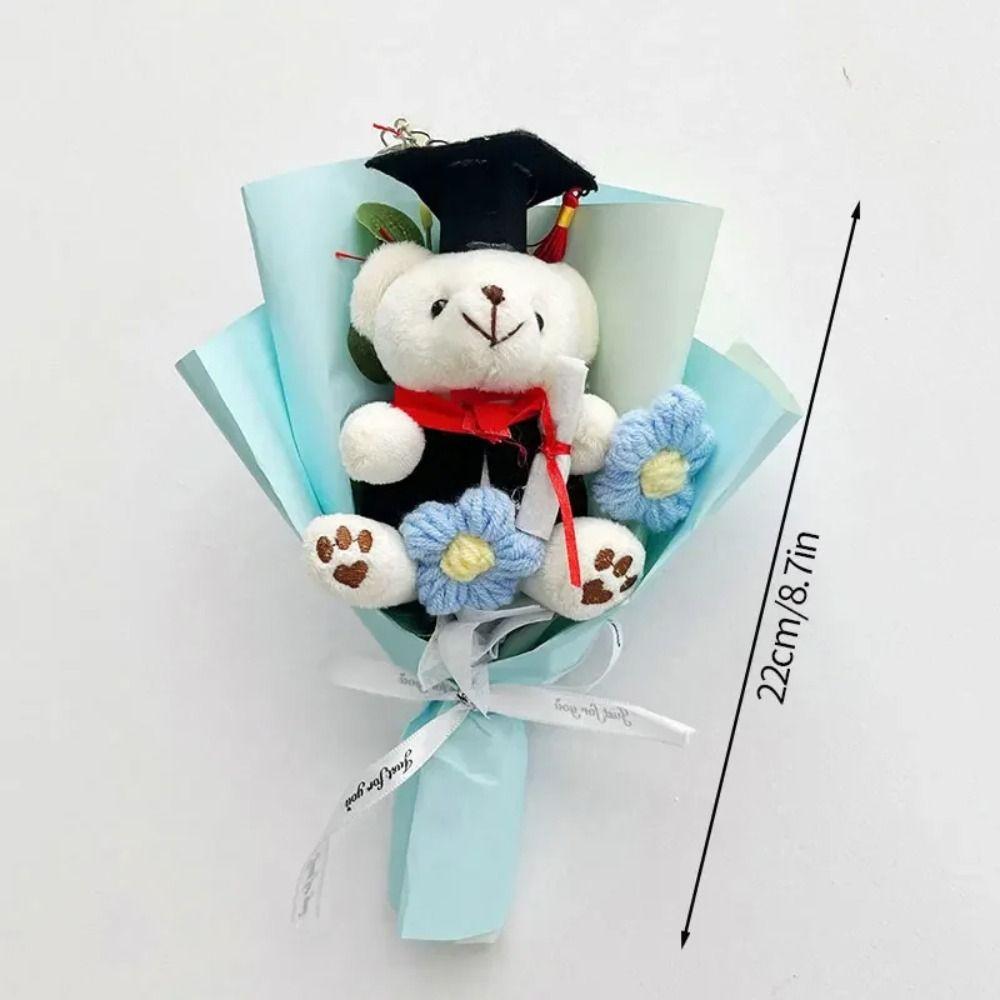 Graduation Season Little Bear Crochet Bouquet Mini Bear Bouquet School Graduate Gifts