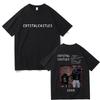 Crystal Castles Doppelseitig Bedruckte T-Shirts Unisex Wounisex Hip Hop Rock Übergroße T-Shirts Herren Gothic T-Shirt Unisexs Vintage T-Shirt B