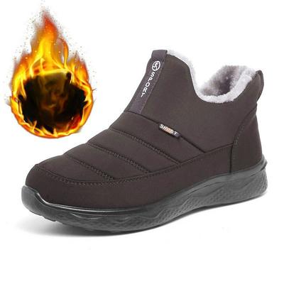 Botas de Algodão de Inverno para Homens e Mulheres, Botas de Neve Quentes e Antiderrapantes de Tamanho Grande, Sapatos de Algodão da Moda