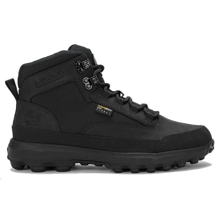 Timberland Euro Hiker Comfortable Versatile Shock Absorbing Slip Resistant Durable Mid Top Outdoor Functional Shoes Men Shoes Black A5X75