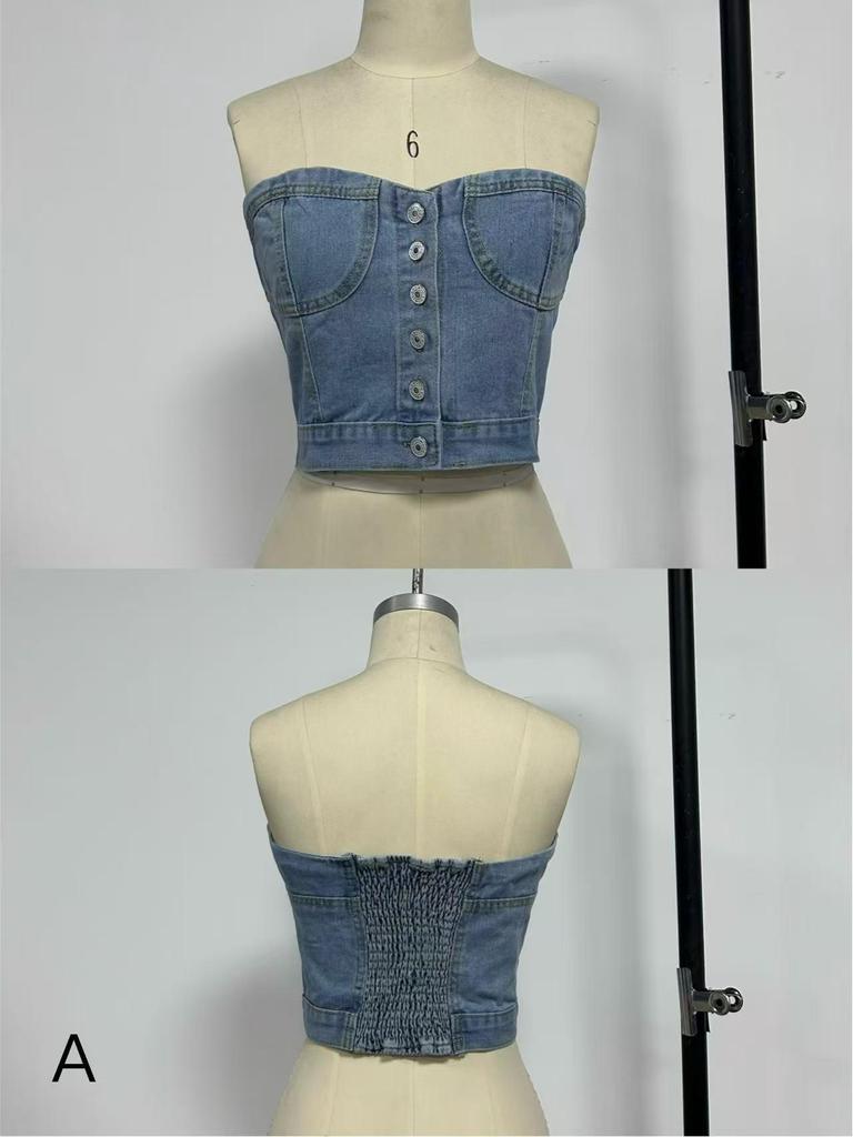 Women's Stylish Slim-Fit Waist-Cinching Sexy Denim Vest