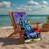 Custom Name Ultra-Soft Beach Towel with Batwheels Theme,Ideal for Pool - Camping, Diving - Perfect Travel Essential, Vibrant Beach Towel.
