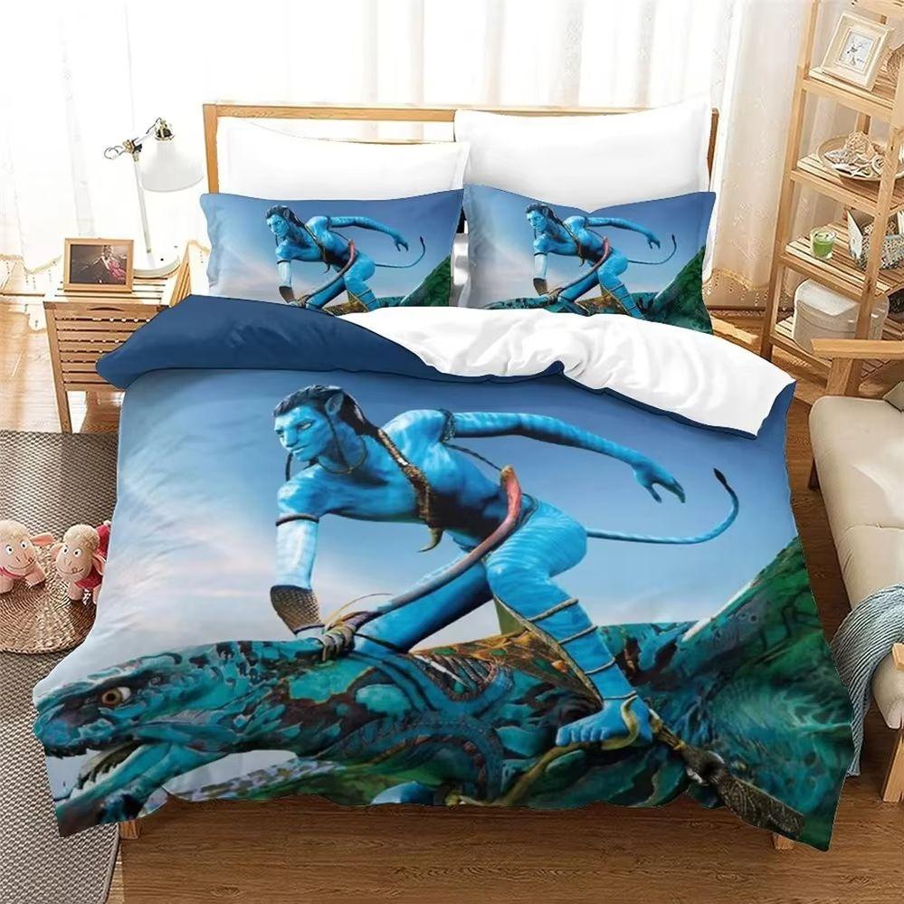 3D Film Avatar 3D Effect Comforter Cover For Children And Adults, Microfiber Duvet Cover Set With Pillow Cases And Zipper