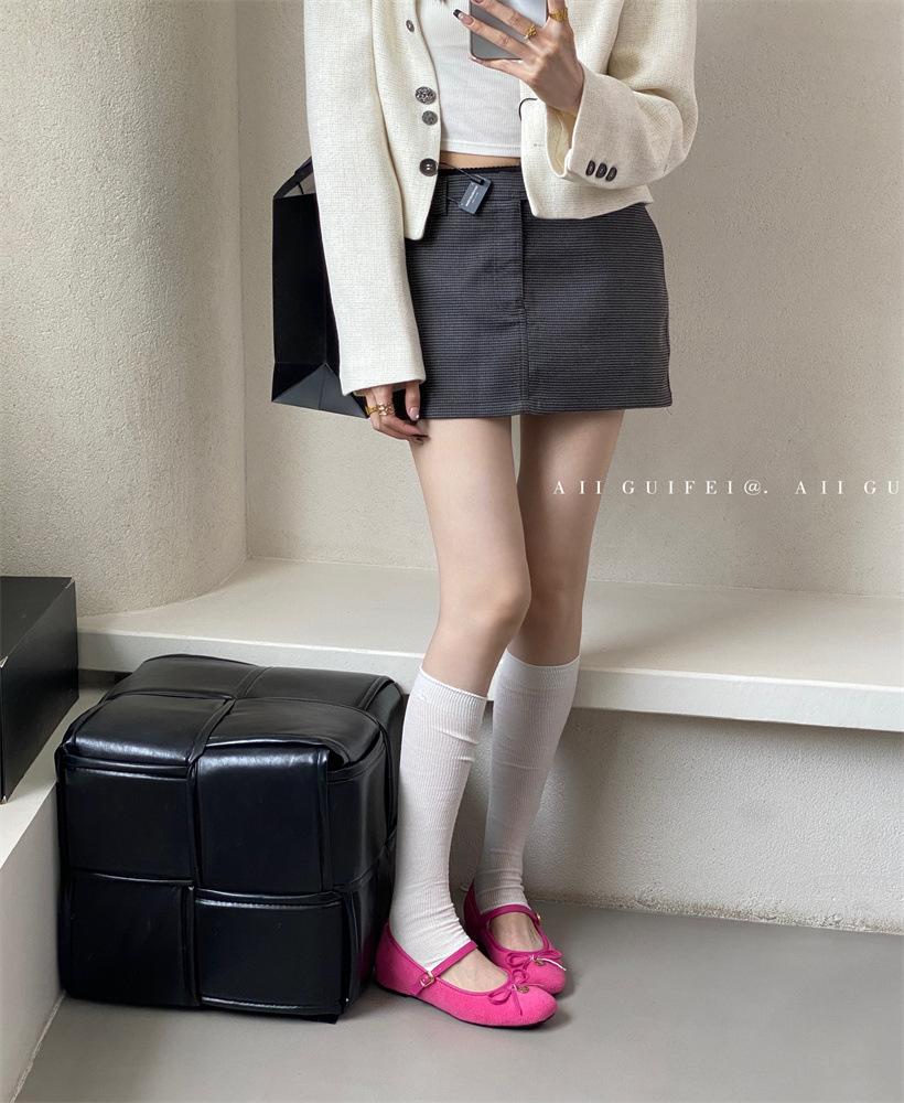 

Inner height increase French bow single shoes women s shoes 2025 new summer fairy with skirt Mary Jane shoes 40 розы красного