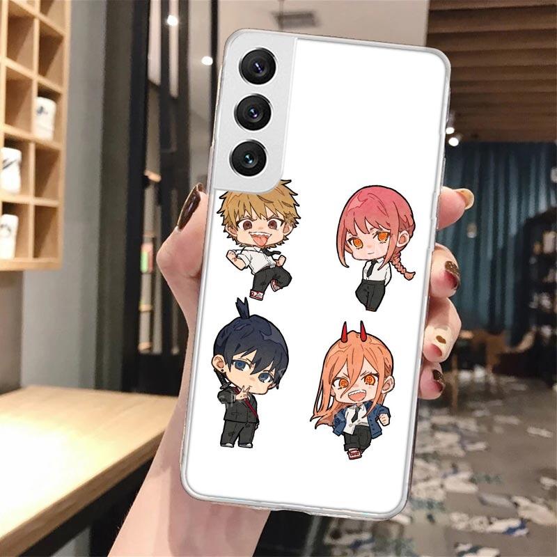 C-Chainsaw Mans Cute Soft Phone Case For Samsung Galaxy S24 S25 S23 S22 Ultra S21 Plus S20 FE S10 + S10E S25Ultra Pattern Capa