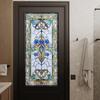 Yousheng Privacy Window Film Vintage Stained Glass Style Static Window Cling Decorative Glass Sticker for Cabinet Bathroom Kitchen Door Panel