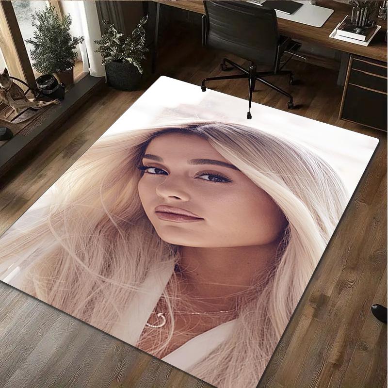 1PC Ariana Grande Carpet Office Decorative Carpet For Living Room Bedroom Door Mat Floor Rug Computer Chair Area Rug