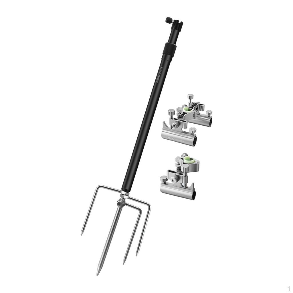 Camping Lantern Stand Easy to Use Bracket for Fishing Hiking Outside Silver