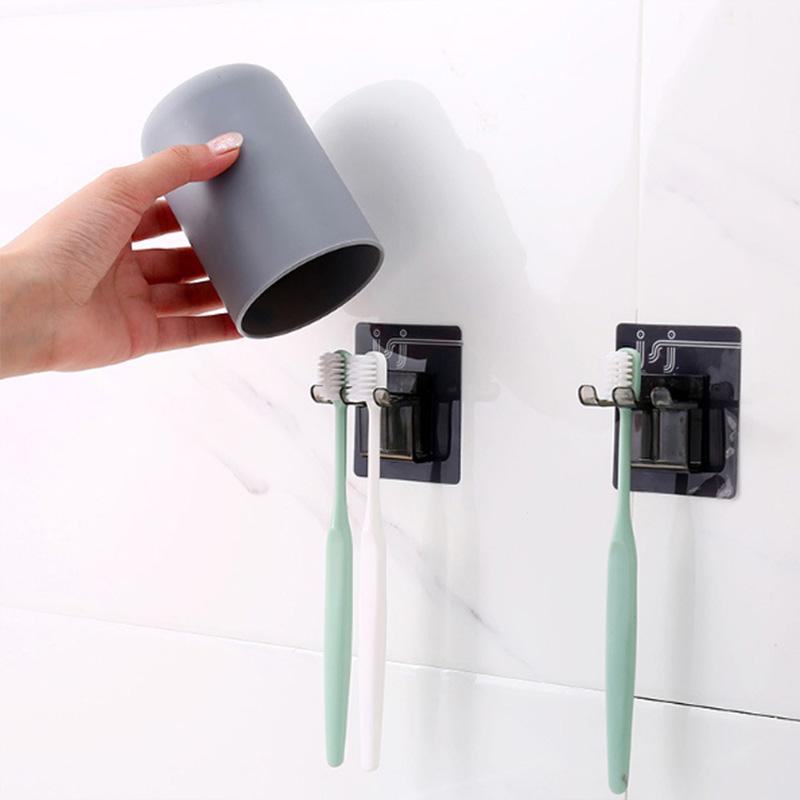 Kreativer Zahnbürstenhalter Einfacher Wasserbecher Zahnbürstenaufbewahrungshalter Wand Badezimmer Putzbecherständer