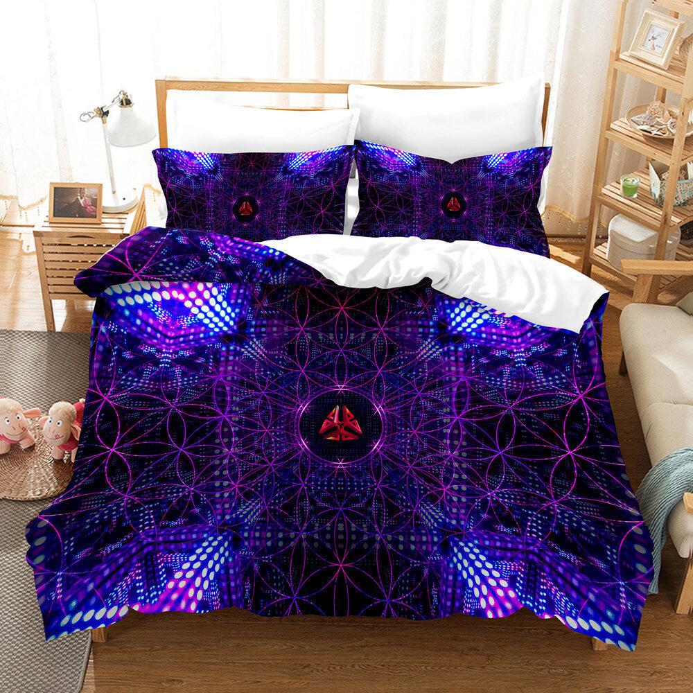 3D Digital Printing Quilt Set Three-Piece Cartoon Animation Game
