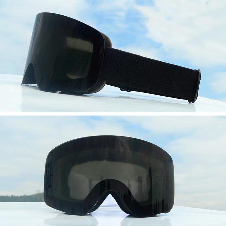 Sustainable Ski Goggles OutdoorMaster Anti-fog OTG Glasses Friendly Snowboard Goggles чёрный