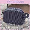 Minimalist Striped Makeup Bag With Polyester Material For Travel And Daily Use