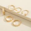 Delysia King 6pcs /Set Simple And Irregular Metal Winding Combination Fashion Ring Set