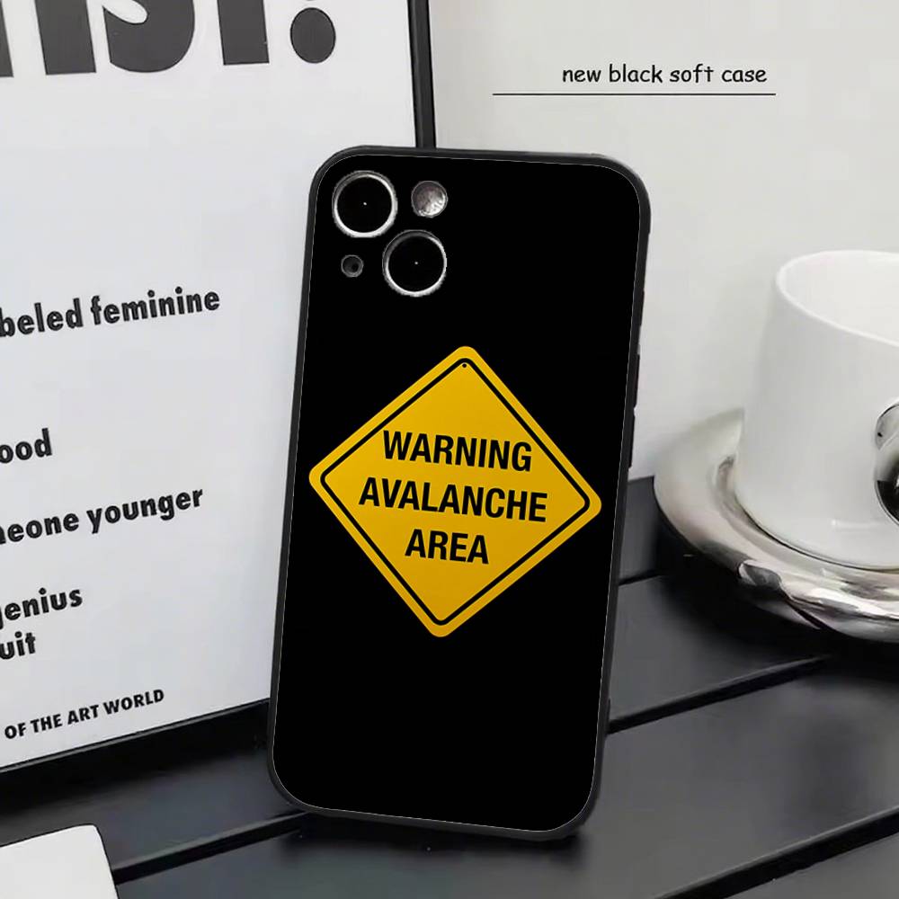 yellow warning For Iphone 17 Air 16 Pro Max 15 14 13 Full Cover Anti-Shock  MagSafe Cover