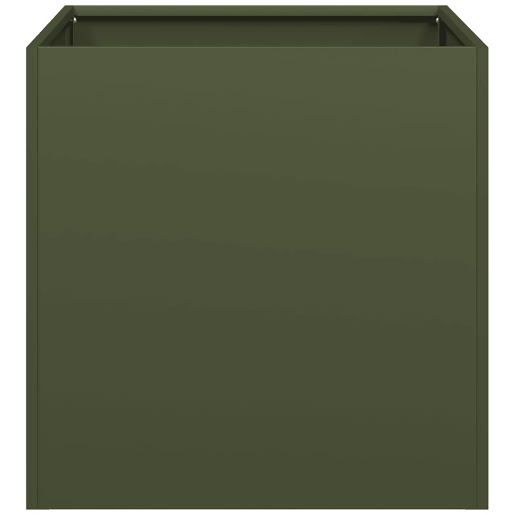 Planter Olive Green 40x40x40 Cm Cold Rolled Steel