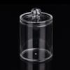 Transparent Round Cotton Bud Case Acrylic Cotton Swab Holder Storage Container Organizer