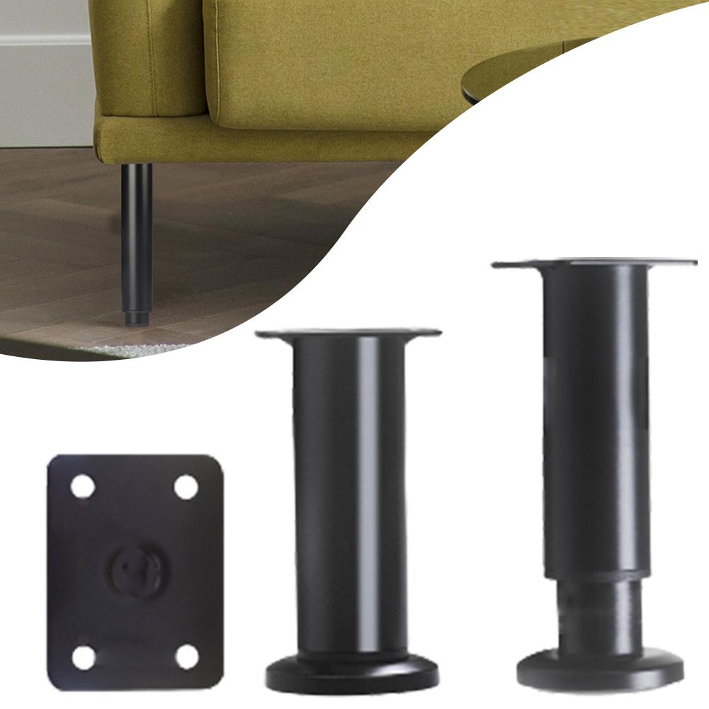 80-420mm Furniture Legs with Screws Height Adjustable Round Furniture Feet Anti-slip Floor Protectors for Table Sofa Bed Cabinet