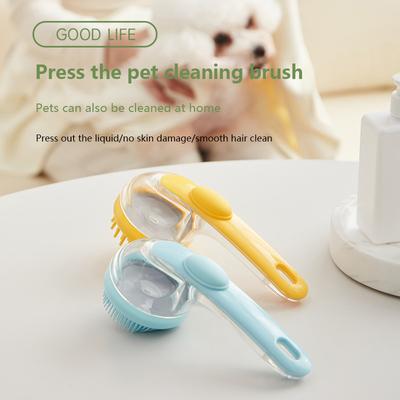 Pet Grooming Brush Pet Bathing Grooming Brush Set For Dogs Cats Soft Head For Dead Skin Loose Fur Removal Massage Bathing Brush