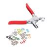 200 Sets / 800 PCS 9.5mm Metal Snap Button Set Multi-Color Mix Hollow Snap Buttons Prong Snap Button Set With Storage Case