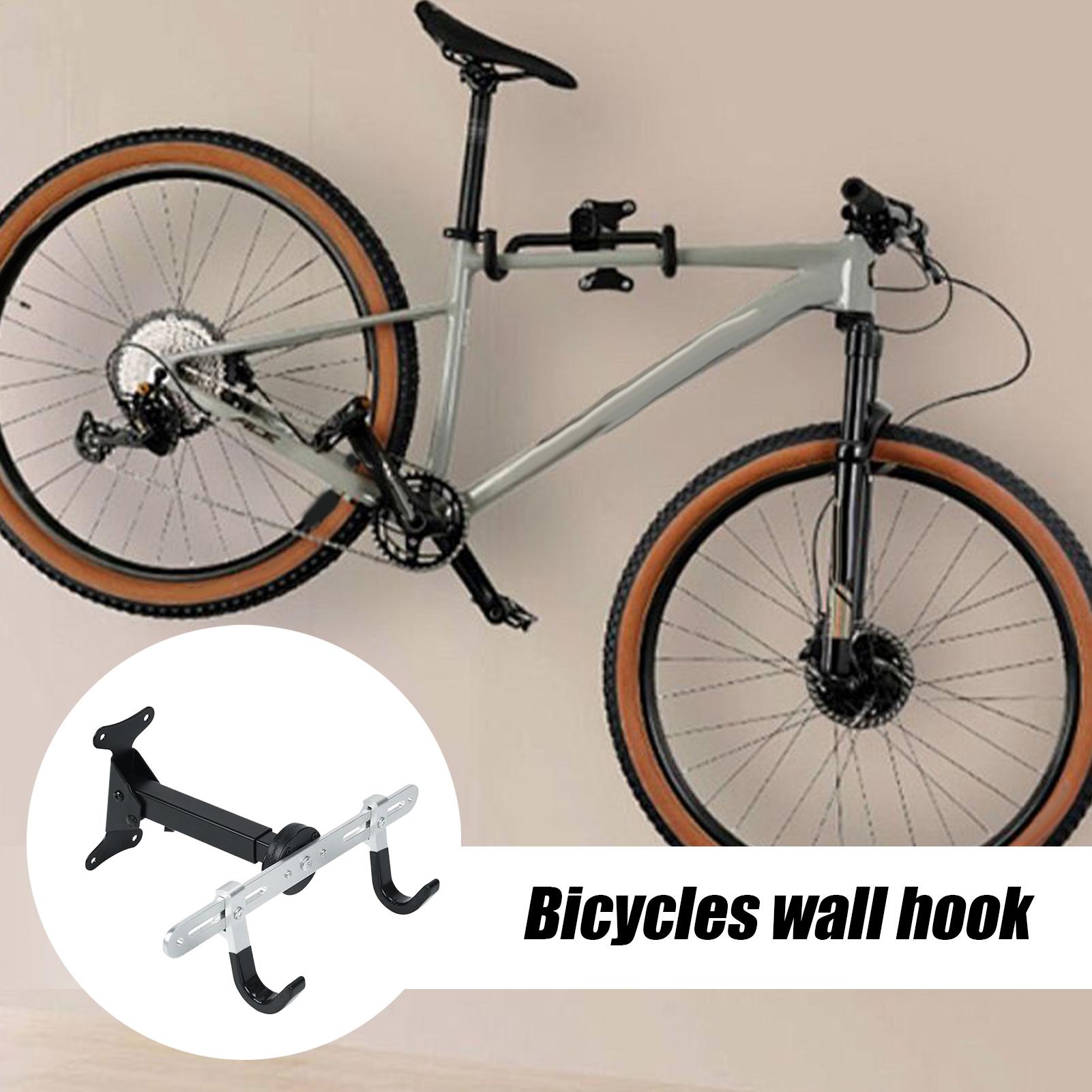 Wall Mount Bike Rack Adjustable Road Bike Wall Holder Bicycle Parking Racks Hook Mountain Bike Display Stand Cycling Accessories nero