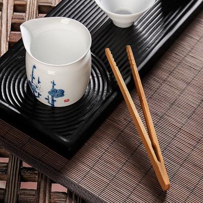 Madera de Bambú Madera Pinzas de Comida Tostada Ensalada Tostadora Bacon Azúcar Té Helado Pinzas Clips para Té Utensilios de Té Para Cocina