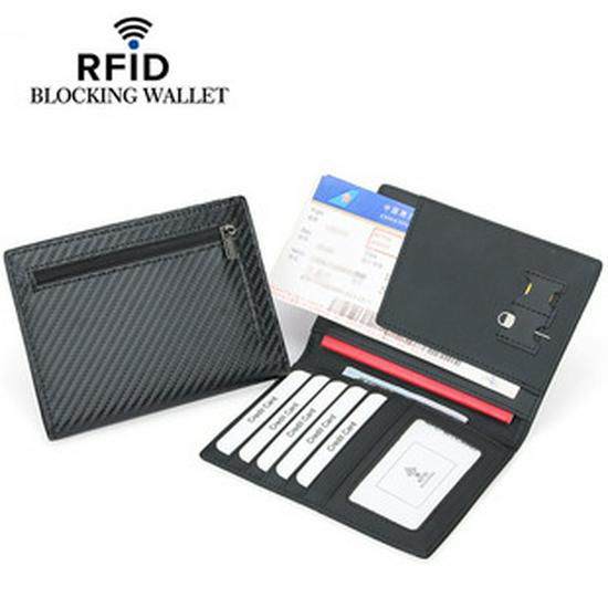 RFID Genuine Leather Passport Holder - Top Layer Cowhide Protective Cover for Men and Women