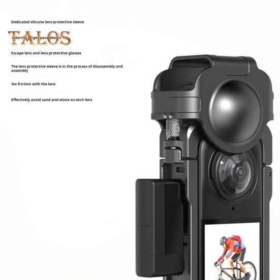 Action-Kamera-Videokäfig, Schutzrahmen, stoßfest, schlagfest, einfach zu installierender Metall-Schutzrahmen, Kamerakäfig-Zubehör für Insta360 X4