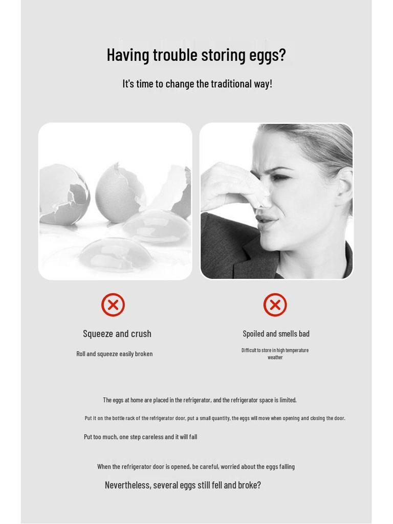 Multi-Layer Egg Storage Box - Fresh-Keeping, Anti-Fall, Food Grade, Handheld with Timer