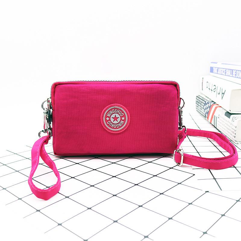 2023 Trendy Korean Style Women's Crossbody Bag with Three Layers and Long Wallet Coin Purse