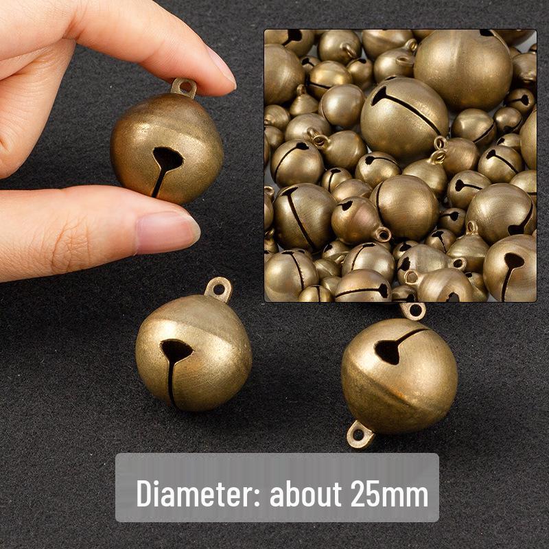 Antiker Bronze Messing Glocken Anhänger für DIY Zubehör - Kleine Weihnachts Kupferglocke