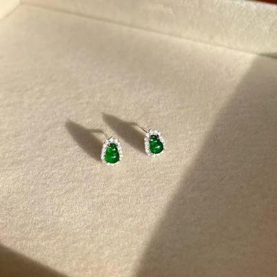 Boucles d'oreilles pour femme en argent 925 avec calcédoine, topaze et zircone cubique