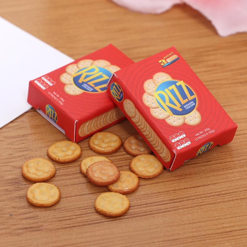 Mini 1/6 Scale Miniature Dollhouse Cookies With Boxes Pretend Play Food