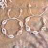 1011 Ocean Resort Wind Starfish Shell Bracelet, Daisy Rainbow Print Hand Rope Tide