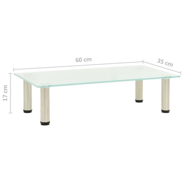 VidaXL Meuble TV Givré 60x35x17 cm Verre trempé