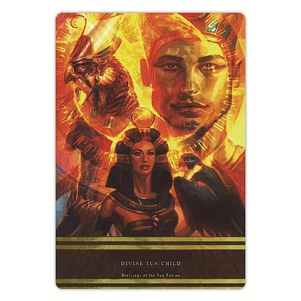 10,5*15 cm Oracolo di Iside, Mazzo da 44 Carte Saggezza Antica Egizia e Guida Divina Femminile per la Guarigione e il Rituale