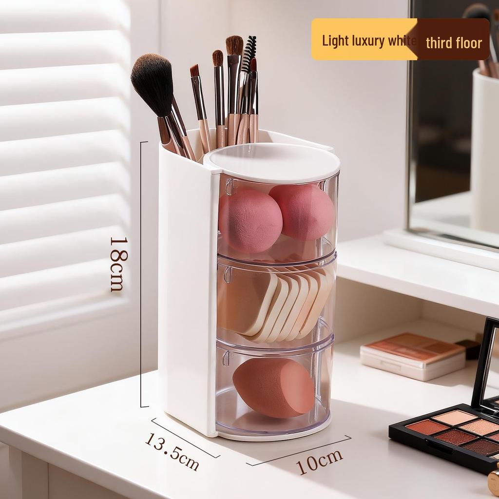 Rotating Dustproof Makeup Storage Organizer
