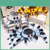 Adorable Plush Spider Toy In Blue Brown And Gray Color Options For Halloween Fun