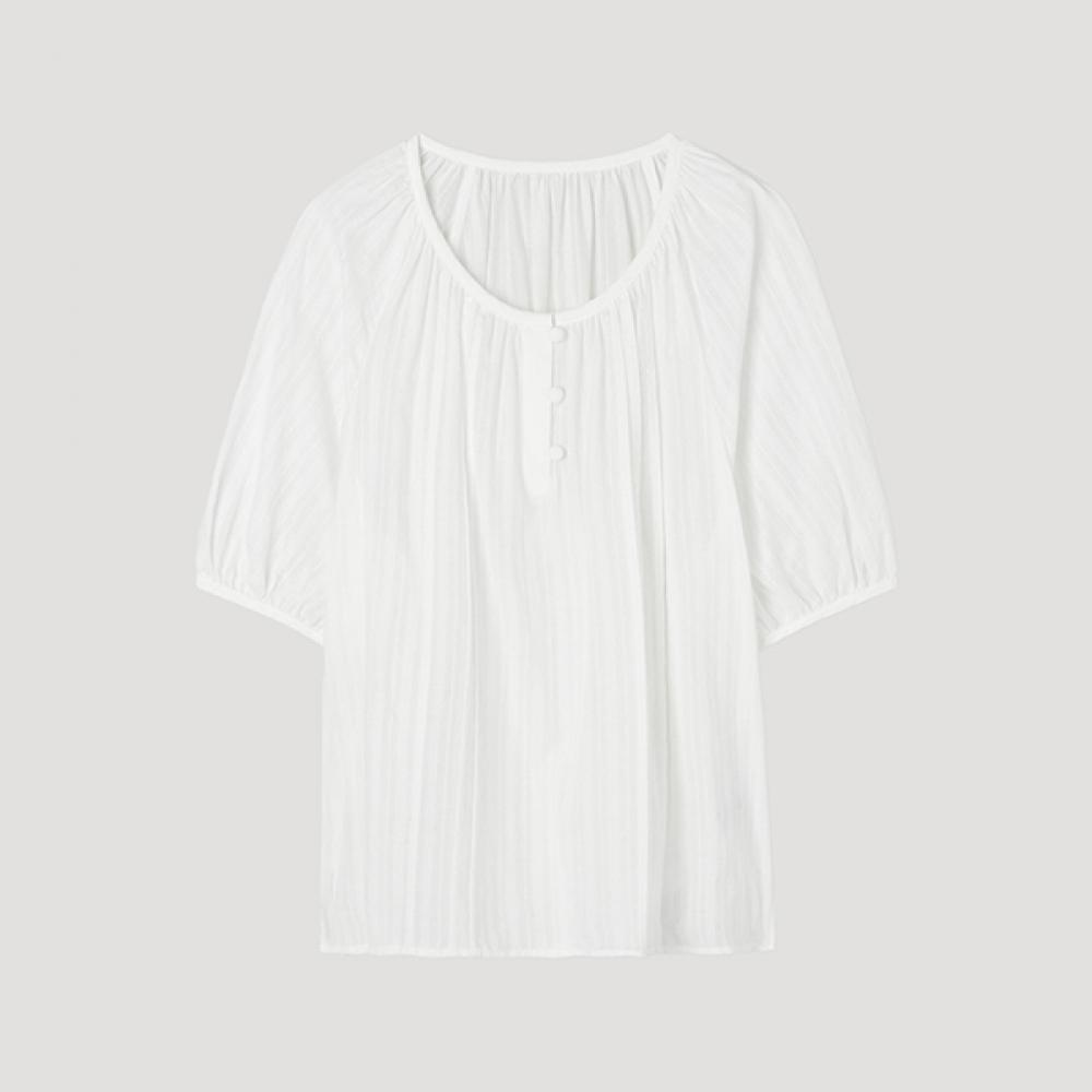 

[She S miSS] Puff Shirring Cotton blouSe Swwblp22090 Iv Ivory/66
