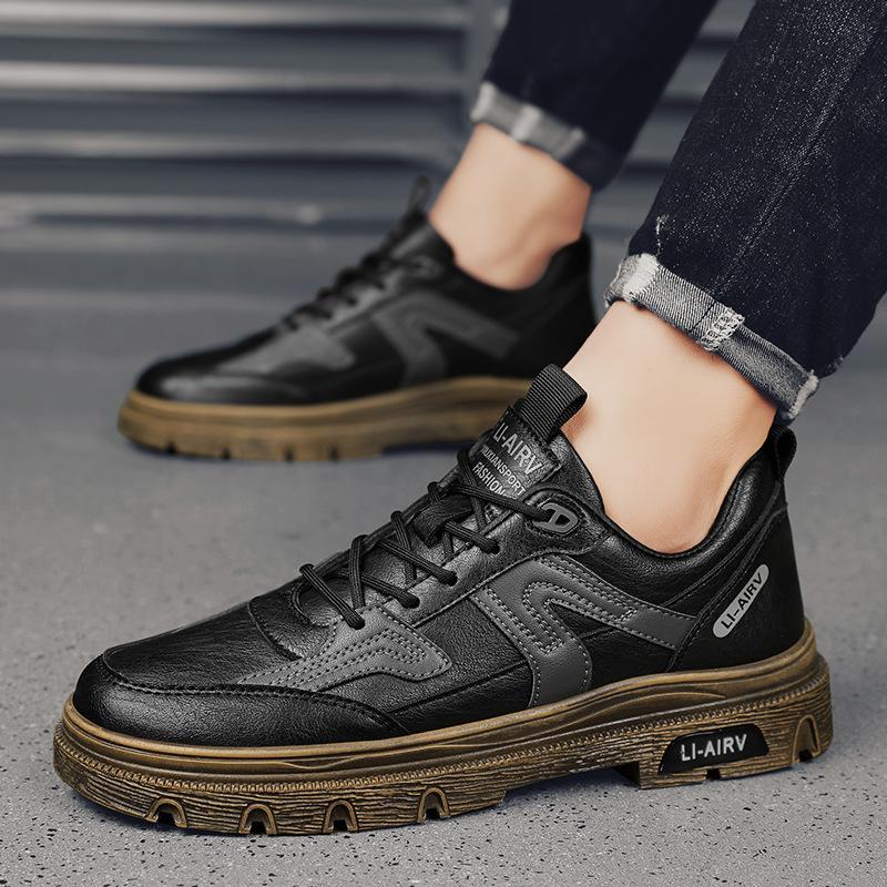 

Work men s shoes 2025 new construction site work labor insurance shoes non-slip and waterproof spring and autumn breathable casual tooling Martin shoe 39 чорний