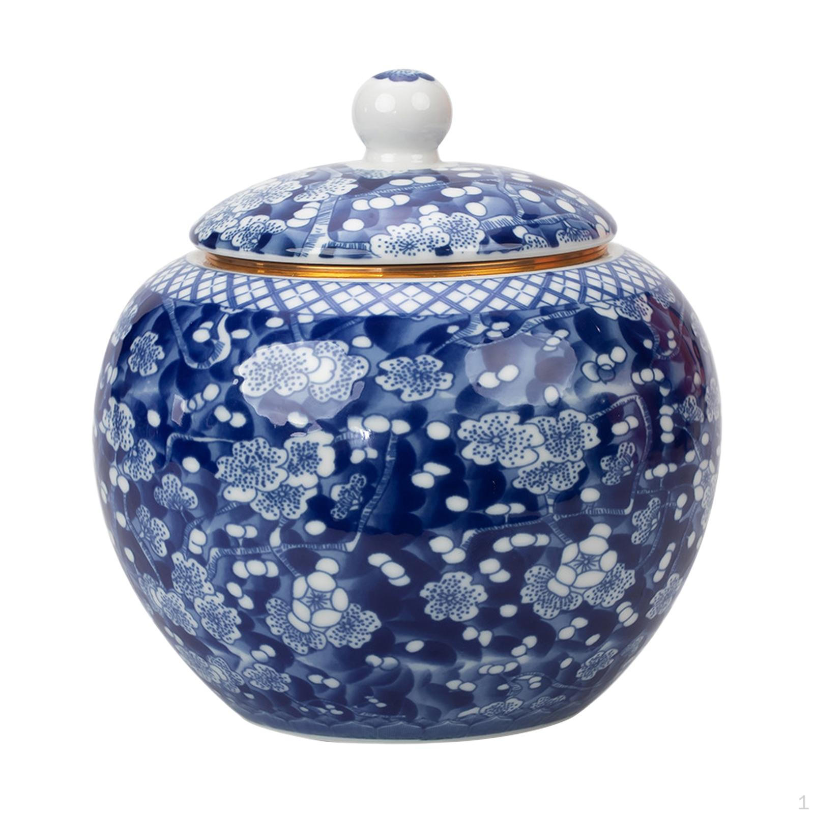 

Керамическая банка имбиря, антикварная фарфоровая банка для чая, ваза для цветов, декоративная для офиса Style C