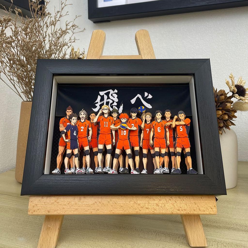 Anime Haikyuu!! 3D Art Painting Shoyo Hinata Kei Tsukishima Cartoon Figure Collect Picture Desktop Bedroom Decora Halloween Gift