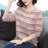 Women's Round Neck Sweater Thin Loose Loose Spring New Long-sleeved Sweater Middle-aged Mother's Casual Top