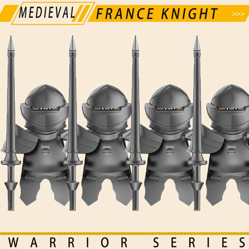 Medieval Military Knights Series Building Blocks Castle Army Soldier Figures Shield Sword Accessories Warrior Bricks Gifts Toys