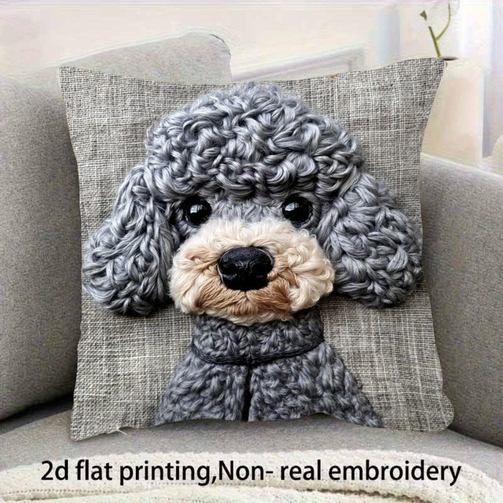 New Super Soft Pillowcase Simulated Embroidery Cute Animals Cushion Cover 45x45 2D Pattern Sofa Pillow Cover Home Decor