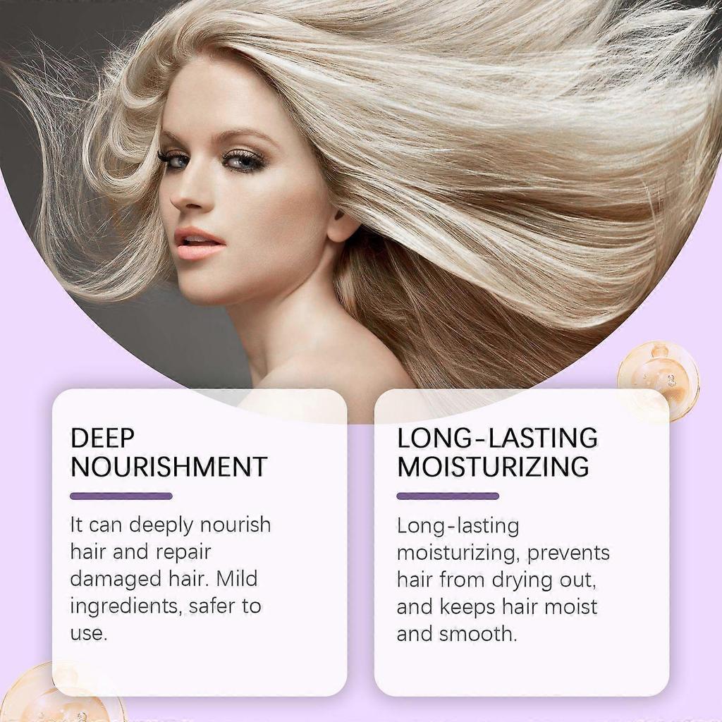 Hoegoa Deep Nourishing Purple Hair Mask - Moisturizing, Smooth, Easy To Comb, Anti-Frizz, Silky Hair Mask