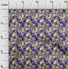oneOone Cotton Flex Blue Fabric Abstracts Sewing Material Print Fabric By The Yard 40 Inch