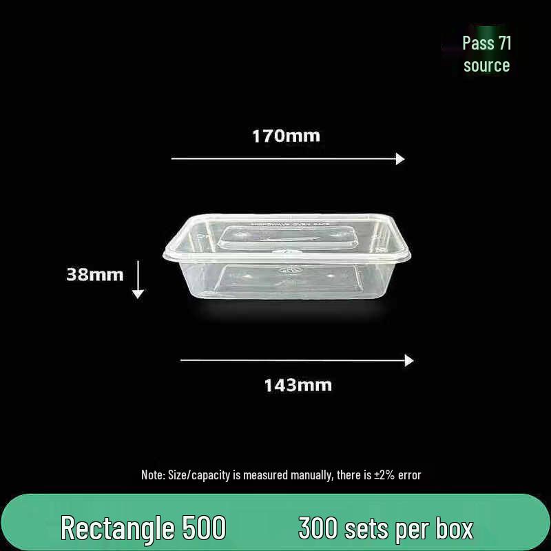 Tongyuan Disposable Thickened Rectangular Takeout Containers with Lids