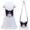 Children's Kurumi Dress European And American Style White Color Polyester Milk Silk Fabric