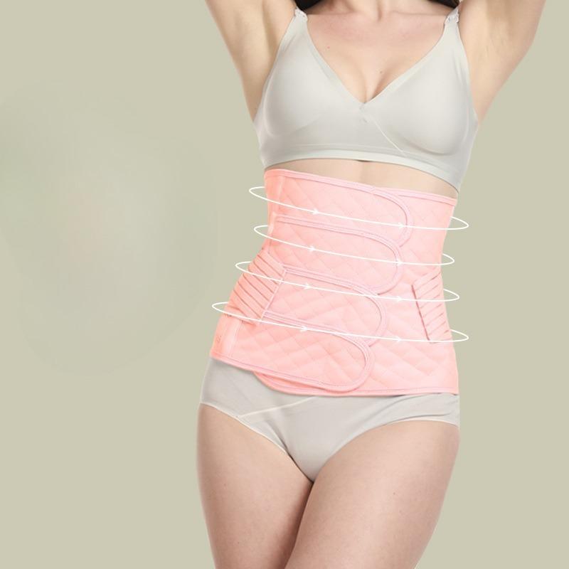 4-Jahreszeiten Postpartum Atmungsaktives Set Bauchband für Frauen Vaginal Kaiserschnitt Taillentrainer Kompressionsgürtel